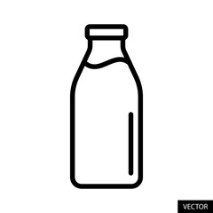 Aufkleber - milk bottle vector icon in line style design for website design, app, ui, isolated on white backgrou