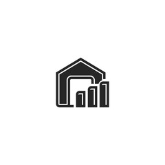 Poster - Chart line icon. linear style sign for mobile concept and web design. Outline vector icon. Symbol, logo illustration. Vector graphic