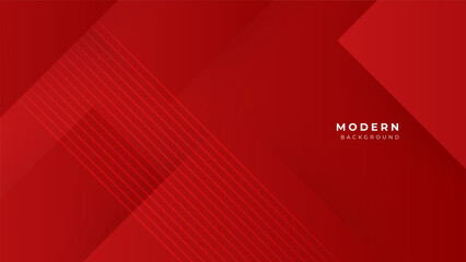 Wall Mural - Minimal geometric red geometric shapes light technology background abstract design. Vector illustration abstract graphic design pattern presentation background web template.
