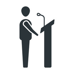 Poster - Lecture, presentation, speech icon