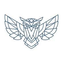 Owl Logo Geometric Style Vector.