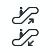 icon of escalator, up and down escalator sign, vector art.