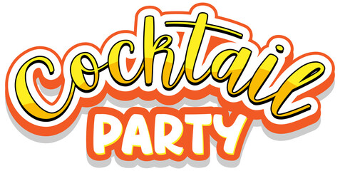 Canvas Print - A cocktail party banner text