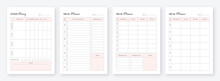 Meal Planner Printable Template. Food Planner Printable Template. Weekly Meal Planner, Breakfast, Lunch, Dinner And Snacks Schedule Template. 4 Set Of Meal & Food Planner Template. Planner Bundle.
