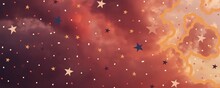 Magic Sky With Stars Illustration Background