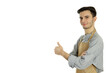 © Atlas - Concept of cooking, young man in apron isolated on white background