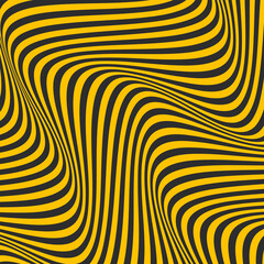 Sticker - Abstract op art texture with wavy stripes