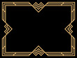 © andyvi - Art deco frame. Vintage linear border. Design a template for invitations, leaflets and greeting cards. Geometric golden frame. The style of the 1920s - 1930s. Vector illustration