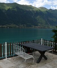 Canvas Print - terrasse lacustre