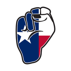 Wall Mural - Texas Flag Power Fist