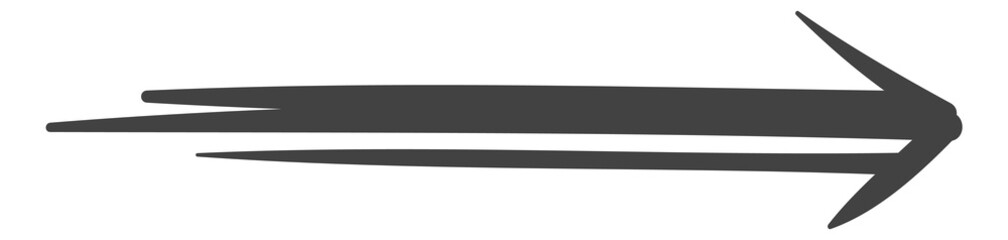 Poster - Forward motion sign. Sketch black arrow symbol