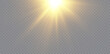 © kulinskaia - Glow effect. Star on transparent background.Bright sun. Vector illustration.
