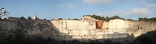 Abandoned Old Quarry In Apulian Hills