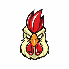 Wall Mural - rooster stares logo design