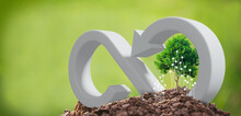 CSR Concept Tree With Green Economy,3D Render
