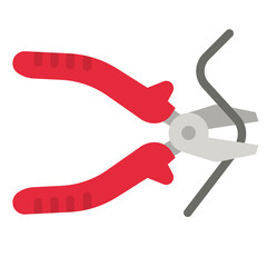 Sticker - plier flat icon