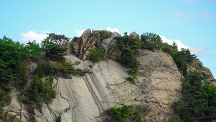 Sticker - Granite Hill and Skyline of Bukhansan Mountain