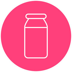 Poster - Milk Bottle Icon Style