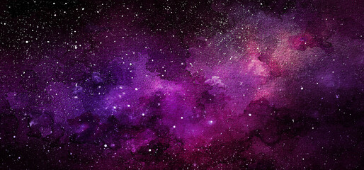 Wall Mural - cosmic illustration. beautiful colorful space background. watercolor cosmos