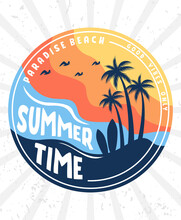 Summer Time Poster And Apparel Concept