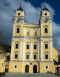 The former monastery church and today's Basilica of St. Michael in Mondsee, Salzkammergut, Upper Austria
