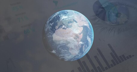 Poster - Animation of data processing over globe