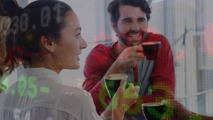 Poster - Animation of data processing over diverse friends talking