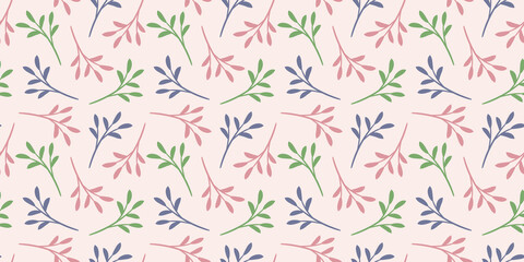 Poster - Colorful leaves background, vector pattern