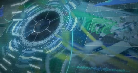 Poster - Animation of 5g and processing circles over servers