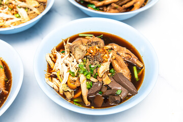 chicken feet soup . Chinese chicken feet soup on background.