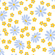 vector daisy ornament vintage flower seamless pattern beytiful wallpaper cloth print
