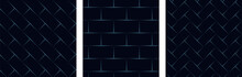 Rectangle Texture Geometric Pattern Set Classic Blue Background.
