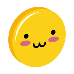 Canvas Print - cute smiling emoji