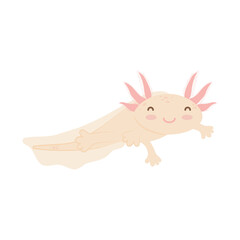 Poster - cute axolotl swimming