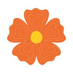 Wall Mural - orange flower design