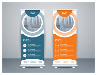 professional, clean and modern corporate business roll up banner template