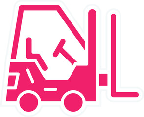 Sticker - Forklift Icon Style