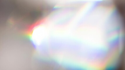 Wall Mural - Glare of Sunlight in the Facets of Diamond. Loop. The light passes through the facets of a slowly rotating diamond and creates repetitive sparkling highlights and rainbow colors