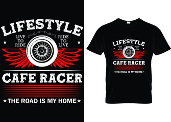 Wall Mural - Motorcycle t shirt. Motor bike vector retro typography t shirt design  for racer.