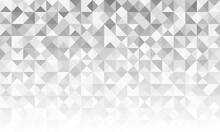 Abstract Retro Pattern Of Geometric Shapes. Grey Gradient Mosaic Backdrop. Geometric Hipster Triangular Background, Vector
