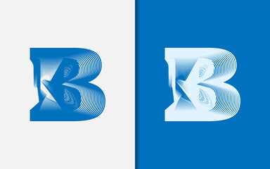 Wall Mural - Abstract Initial Letter B Logo Design. Modern Geometric Monogram Logo Style Concept.