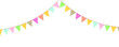 © bebuntoon - Party colorful flags. Celebration Event, Birthday, Carnival flag garlands.