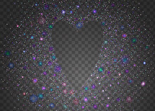 Hologram Effect. Violet Party Glitter. Shiny Flare. Blur Festival Sunlight. Digital Foil. Kaleidoscope Confetti. Flying Art. Falling Glare. Purple Hologram Effect