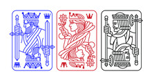 King, Queen And Jack Playing Card