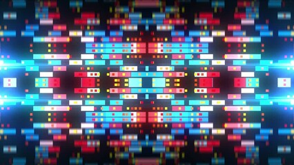 Poster - Technology abstract background with squares. Computer generated 3d render