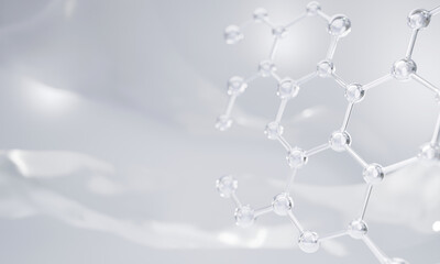 science cosmetic, 3d collagen serum and vitamin hyaluronic acid skin care solutions with cosmetic ad
