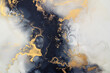 canvas print picture - Marble ink abstract art from exquisite original painting for abstract background . Painting was painted on high quality paper texture to create smooth marble background pattern of ombre alcohol ink .