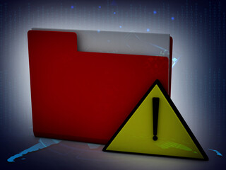 Fototapete - Malware folder icon. Isometric of Malware folder 3d icon for web design isolated