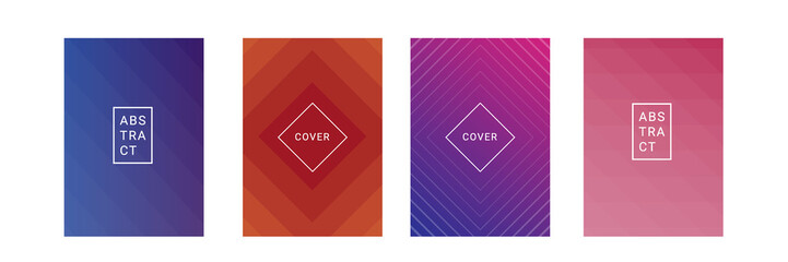 Leinwandbilder - set of modern abstract background with colorful gradient color