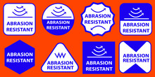 Abrasion Resistant Sign Set For Sticker Printing. Product Information Vector Badge Or Tag Set	